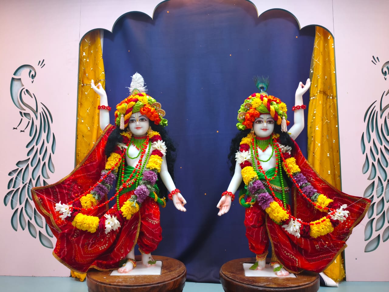 Colorful altar during festival